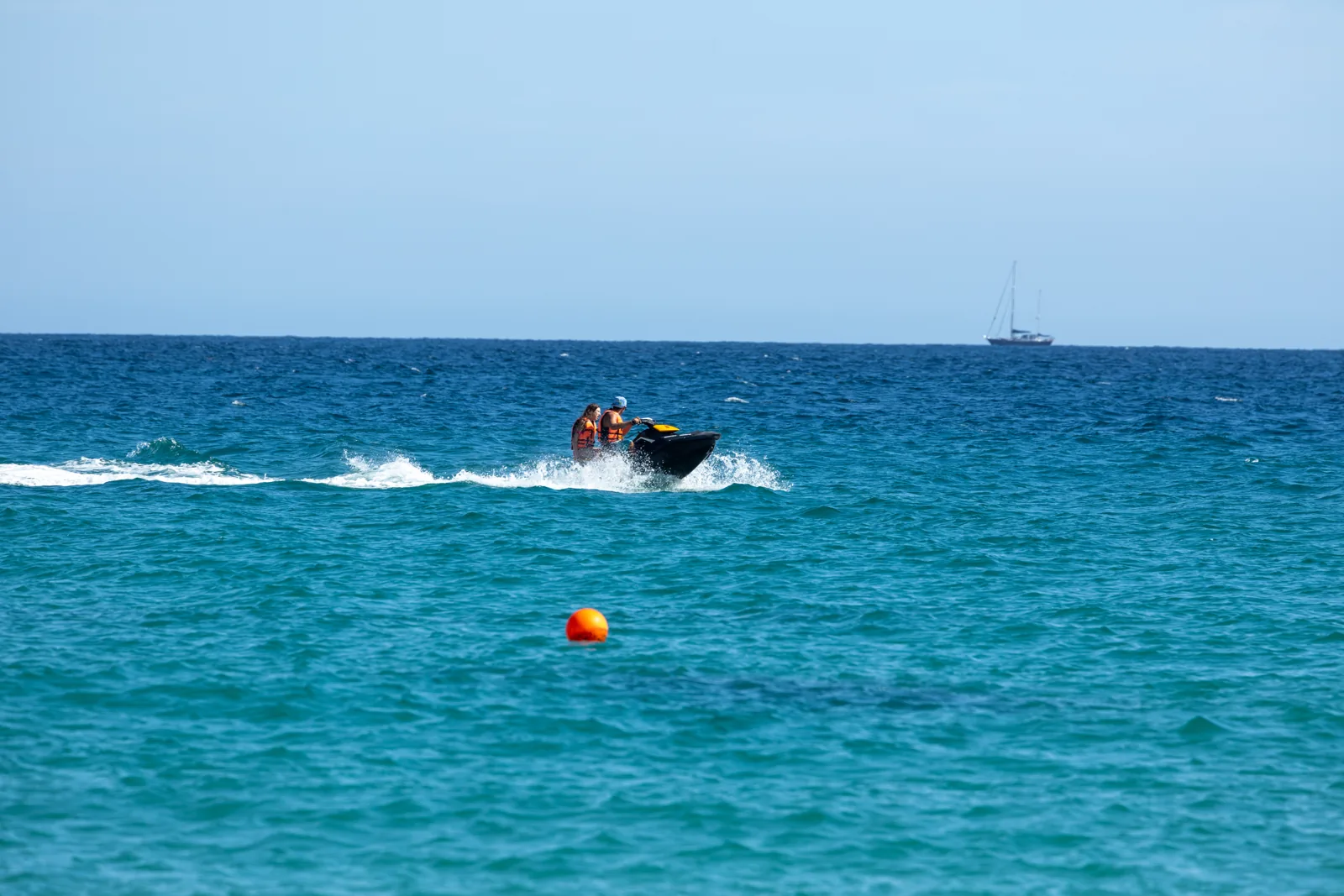 A jet ski out on the open water at El Bledito