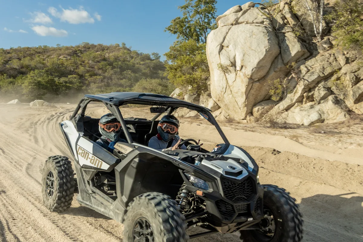 A Signature UTV on the desert trail