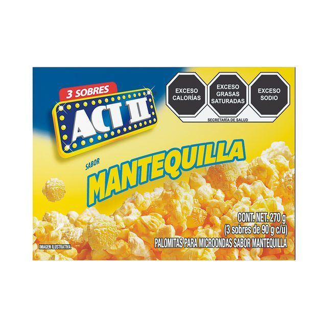 Act II Butter Microwave Popcorn Pack 90 g