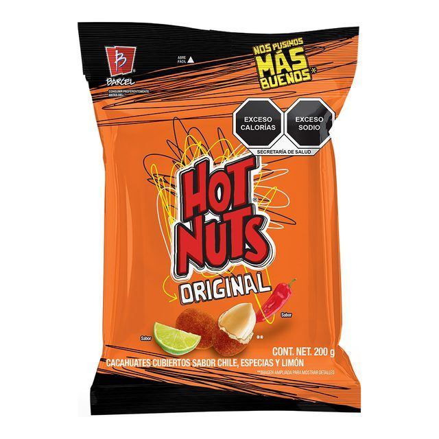 Barcel Hot Nuts Chile-Lime Coated Peanuts 200 g