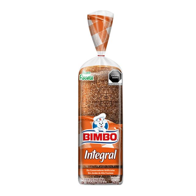 Bimbo Whole Wheat Sandwich Bread 620 g