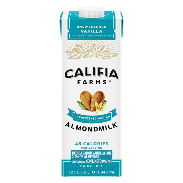 Califia Farms Almond Milk, Vanilla, Unsweetened, On-the-Go 946 ml