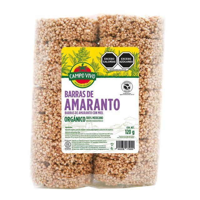 Campo Vivo Organic Amaranth Honey Bars 120 g