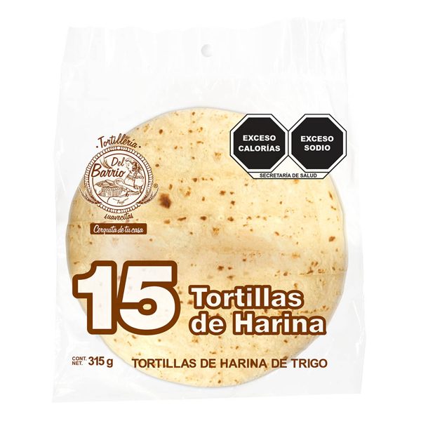 Del Barrio Flour Tortillas 15-Pack 315 g