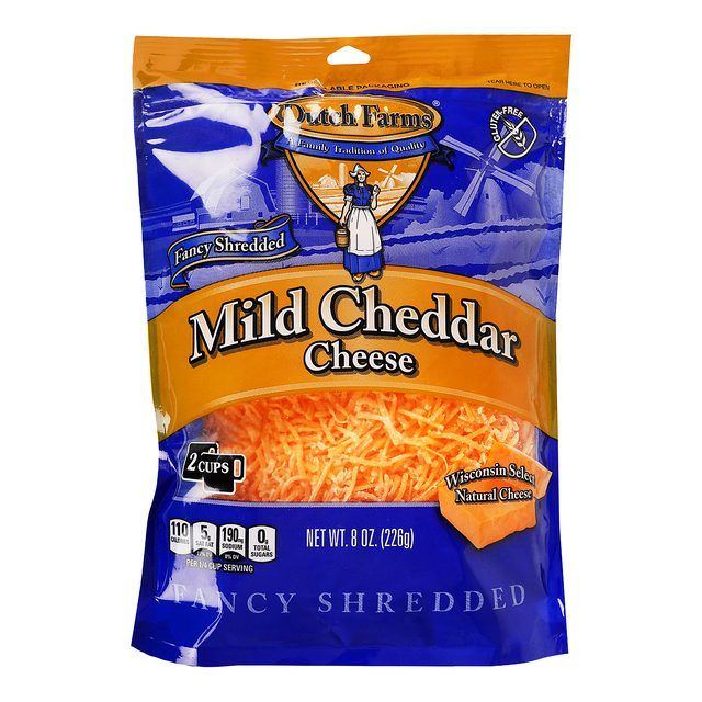 Dutch Farms Shredded Mild Cheddar 227 g