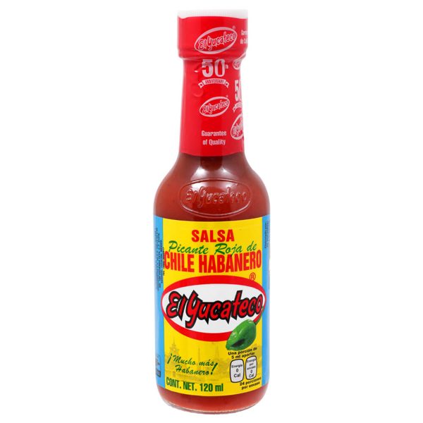 El Yucateco Red Habanero Hot Sauce 120 ml