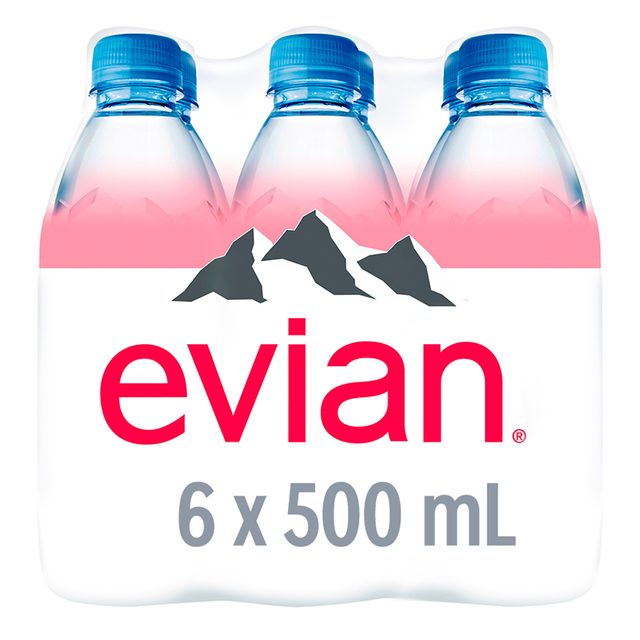 Evian Natural Mineral Water 500 ml Six Pack