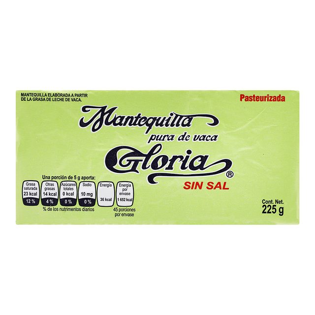 Gloria Unsalted Butter 225 g