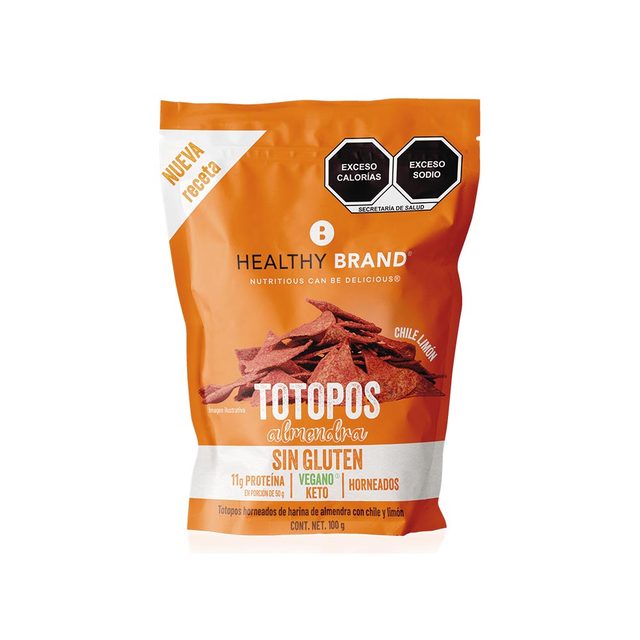 Healthy Brand Almond Flour Chili Tortilla Chips 100 g