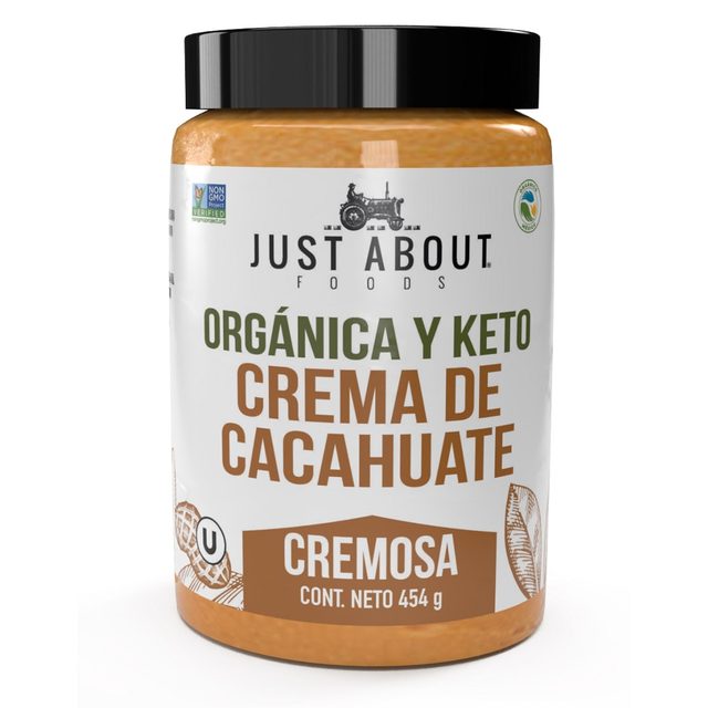 Just About Foods Organic Keto Creamy Peanut Butter 454 g