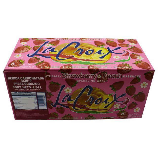 La Croix Strawberry-Peach 8 Cans 355 ml