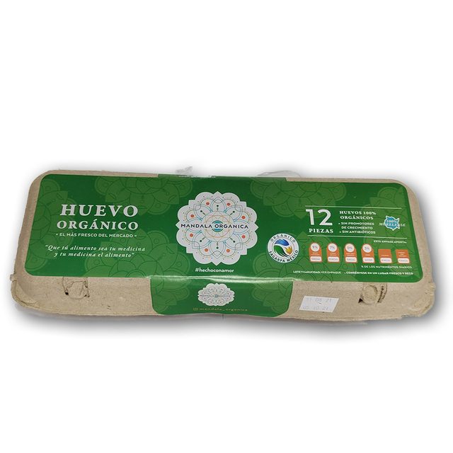 Mandala Organic White Eggs (12-Pack)