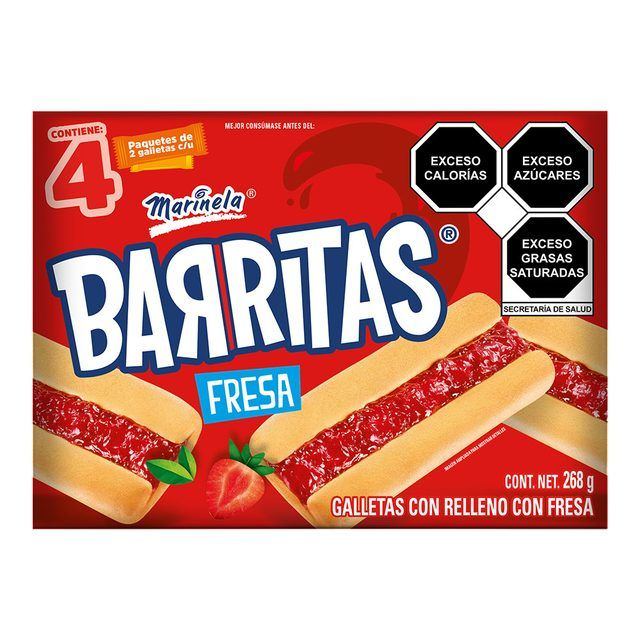 Marinela Barritas Strawberry-Filled Cookies 268 g