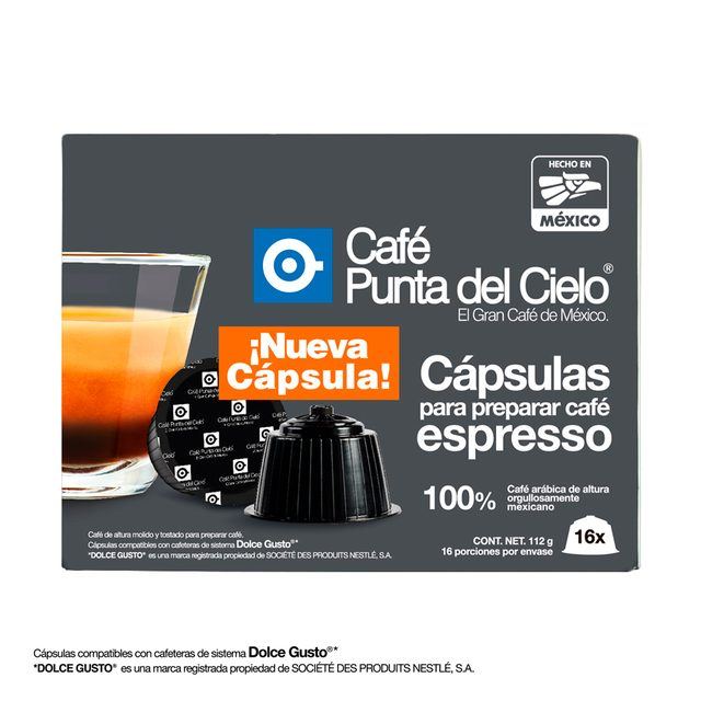 Punta del Cielo Espresso Capsules, Nespresso-Compatible (16-Pack)