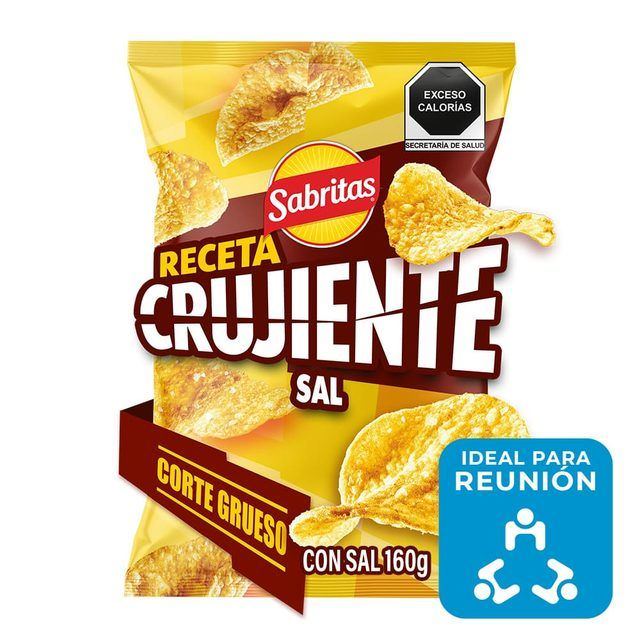 Sabritas Receta Crujiente Sea Salt Potato Chips 160 g