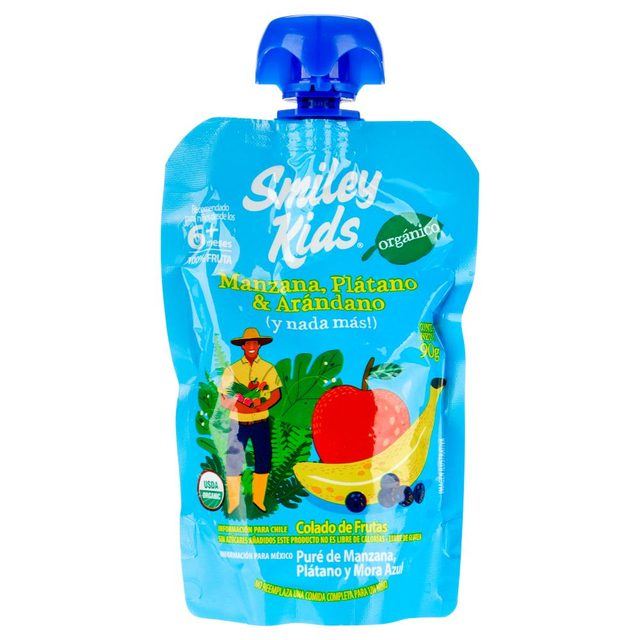 Smiley Kids Apple, Banana & Blueberry Puree Pouch 90 g