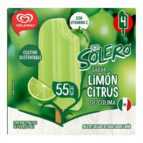 Solero Lemon Ice Bars 4-Pack