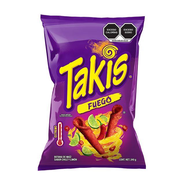 Takis Fuego Chile-Lime Rolled Chips 240 g