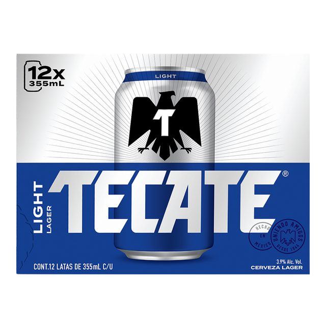 Tecate Light 12-Pack Cans 340 ml