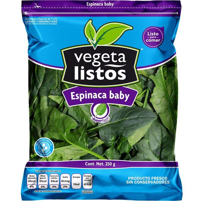 Vegetalistos Baby Spinaches 250 g