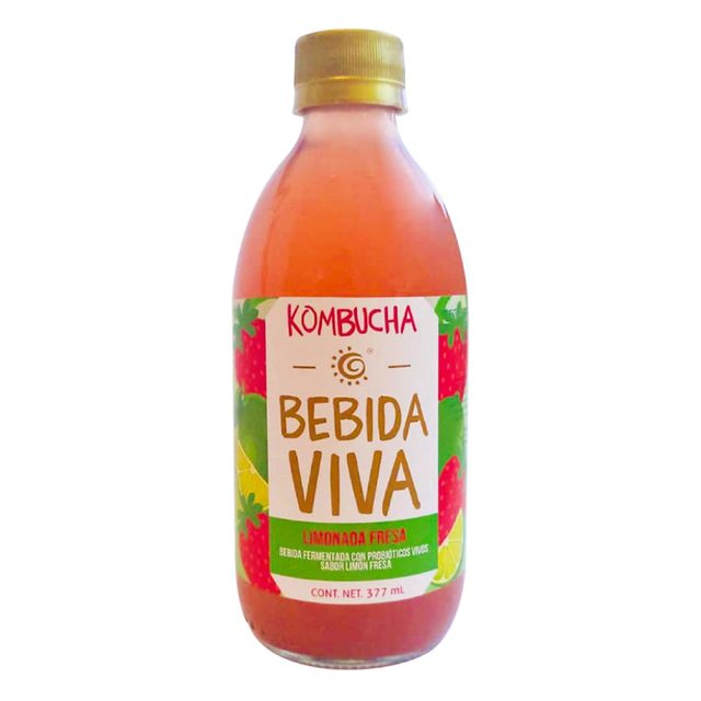 Vive Kombucha, Strawberry Lemonade 377 ml